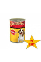 Pedigree Biftekli ve Ciğerli Yetişkin Köpek Konserve Yaş Maması 24X400 gr(Yeni)